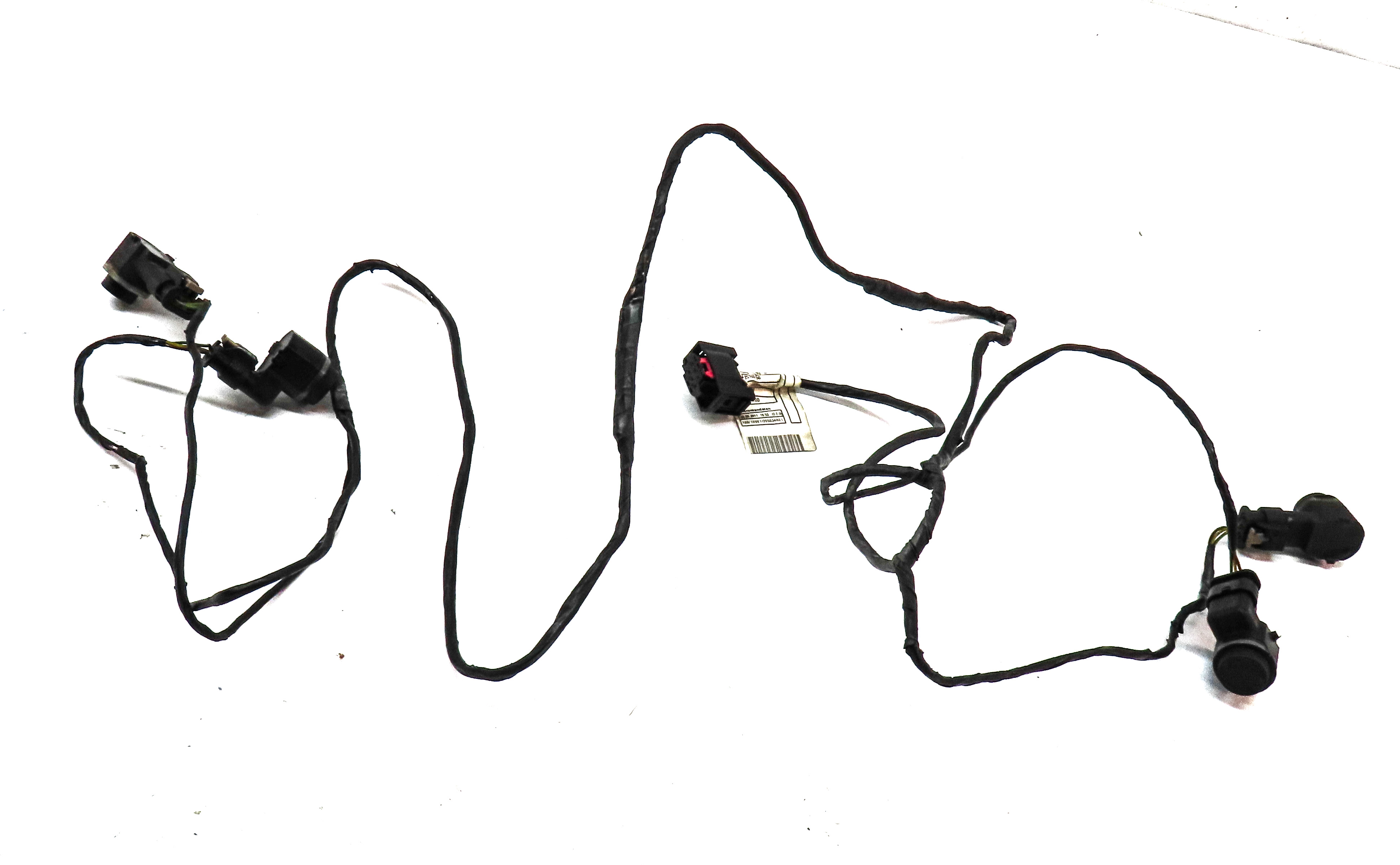 2012 BMW X5 E70 FRONT PARK ASSIST PDC SENSOR SET4 (BLACK) w/ WIRE WIRING HARNESS — exact item pictured
